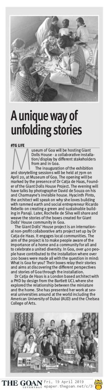Press cutting of The Goan